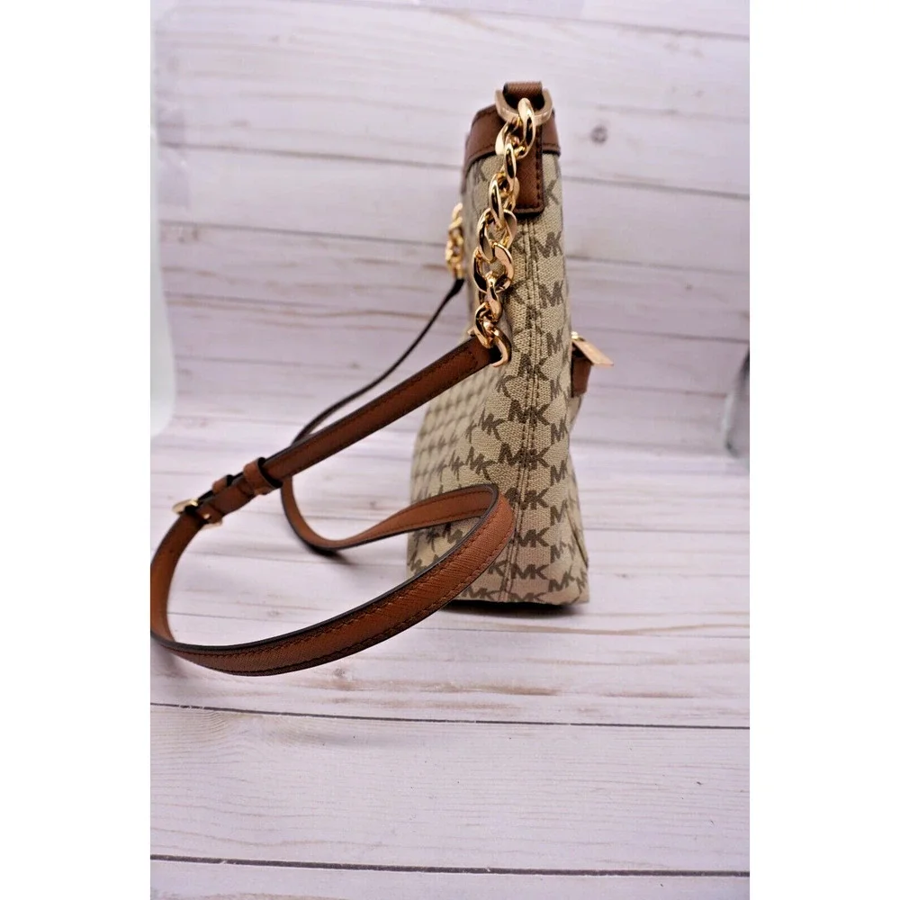 Michael Kors Messenger Crossbody Bag Signature Morgan Nat/Acorn